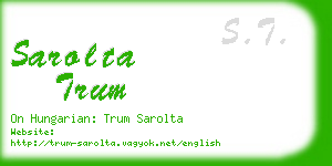 sarolta trum business card